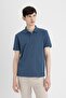 Regular Fit Short Sleeve Basic Plain Polo T-Shirt T0126Az24Sm - 3