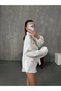 Women's Ecru Heart Embroidered Premium Quality Muslin Fabric Balloon Sleeve Shirt - 6