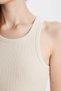 Bodycon Halter Neck Ribbed Camisole Sleeveless Midi Dress U8106Az24Sm - 4