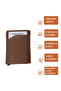 Rfid Protected Women's Tan Automatic Mechanism Anti-Theft Card Holder Wallet with Money Compartment - 2