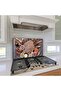 Cooker Back Table Built-In Back Protector Glass Table Heat Resistant Decorative Easy to Install - 2