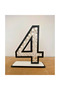 4 Years Old Birthday Table Decor (Crible Themed Black-White)