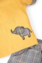 Baby Boy Elephant Embroidered Plaid Shorts Summer Buttoned Judge Collar 6-9-12-18-24 Months Baby Set - 5