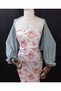 Moni Chiffon Fabric Sleeve Ruffle Shawl Mint Green - 4