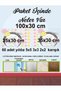 Cute Rabbit and Stars Sitting on the Moon Children's Room Wall Sticker 100X30 cm - 5