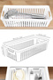 Set of 2 Modular Cutlery - Kitchen Organizer Drawer Organizer Knife Holder Ladle White - 6