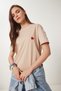 Women's Biscuit Heart Embroidered Cotton Knitted T-Shirt Mp00032 - 3