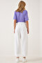 Women's White Loose Jogging Sweatpants AP00158 - 4