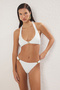 Ekru Aksesuarlı Regular Normal Bel Bikini Altı TBESS25BA00051 - 4