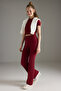 Bordo Fitted/Vücuda Oturan Esnek Örme Örme Alt - Üst Takım TWOSS25AU00053