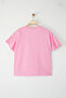 Pembe  %100 Pamuk Fırfır Detaylı Basic Bisiklet Yaka Örme T-Shirt TWOSS22TS2429 - 6