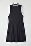 Lacivert Micro Kumaş Fermuar ve Biye Detaylı Tenis Örme Spor Elbise THMSS25EL00005 - 8