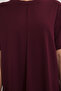 Bordo Yumuşacık Nervürlü Shift/Düz Kesim Mini Örme Elbise TWOSS25EL00778 - 3