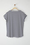 Çok Renkli Çizgili Uzun Boy Büyük Beden T-shirt TBBSS25BF00074 - 8