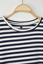 Çok Renkli Çizgili Uzun Boy Büyük Beden T-shirt TBBSS25BF00074 - 7
