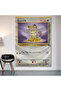 Meowth Pokemon Card Wall Drape Wall Tapestry First Quality Satin Fabric Poster - 2