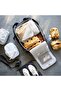 RENSARE Clothes bag, set of 3, check pattern/grey black - 4