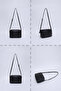 Black Shk22 Single Zipper Front Pocket Adjustable Cross Strap Women's Mini Urban Shoulder Bag L:16 E:20 - 8