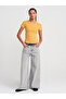31673 100% Cotton V-Neck T-Shirt-Mustard - 4