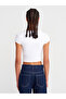 31719 Snap Fastener Short Sleeve Top-White - 2