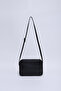 Black Shk22 Single Zipper Front Pocket Adjustable Cross Strap Women's Mini Urban Shoulder Bag L:16 E:20
