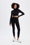 Fit Slim Fit Slim Fit Zippered High Neck Long Sleeve T-Shirt W0343Az24Au - 2