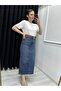 Maxi Length Blue Denim Skirt - 2