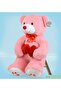 130 Cm Plush Bear Holding a Double Heart (100%) Domestic - 3