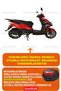 Sport Gray Arora Verano Ar 125-25 Motorcycle Tarpaulin Engine Cover with Turucan Orange Reflector - 2
