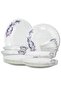 27 Pcs Opal ware Dinnerware set Dinner, Salad, Dessert, Soup, Bowls, Plates