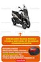 Sport Gray Piaggio Mp3 530 Exclusive Tarpaulin Rear Bag Compatible Motorcycle Tarpaulin with Orange Reflector - 2