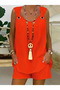 Women's Sleeveless V-Neck Bird Eye Detail Blouse Short Aerobin Double Set - 3