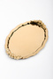 6 Pieces Gold Oval Model Rose Motif Coffee-Tea Presentation Tray 25 cm X 20 cm - 5