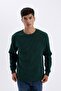 Regular Fit Crew Neck Waffle Long Sleeve T-Shirt C1882Ax24Au - 3