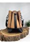 Genuine Leather Women's Bag Backpack Shoulder Bag Shoulder Bag Iron Strap Bag - 3