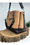 Genuine Leather Women's Bag Backpack Shoulder Bag Shoulder Bag Iron Strap Bag - 6