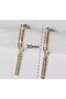 Minimal Elegant Rose Earrings with Zircon Detail - 3