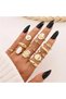 Ysera 13 Pieces Gold Stone Multiple Ring Set - 2