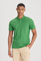 Regular Fit Polo Neck Green Men's T-Shirt L211810303