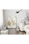 Hari̇kabi̇rev | Soft Gray Gold Leaves Designed Tempered Unbreakable Glass Table | Tmtekli̇ - 2