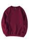 Unisex Oversize Düz Basic Sweatshirt – Bordo