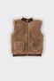Baby Boy Zippered Stand Collar Plush Vest with Pockets B2177A524Wn