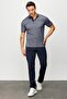 Men's Polo Neck and Sleeve Knitwear T-shirt Smoked - 2