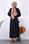Black Front Buttoned Jacket Skirt Suit - 3