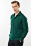 Men's Polo Neck Pocket Long Sleeve Sweatshirt Z.Green - 2