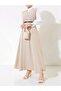 Double Buttoned Belted Gilet - Beige