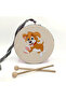 Cute dog printed leather toy child's drum blue (2-5 years) - 2