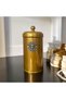 2 Li Galvaniz Stainless Tea Sugar Storage, Spice Rack Goldentouch Jar Set Special Gold Plated - 5