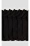 6 Pairs Women Men Unisex Black Booties Socks Ankle Length 6 Pieces - 2