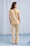 Women's Short Sleeve Patterned Viscose Pajamas Set Q0P1K1C2K - 3